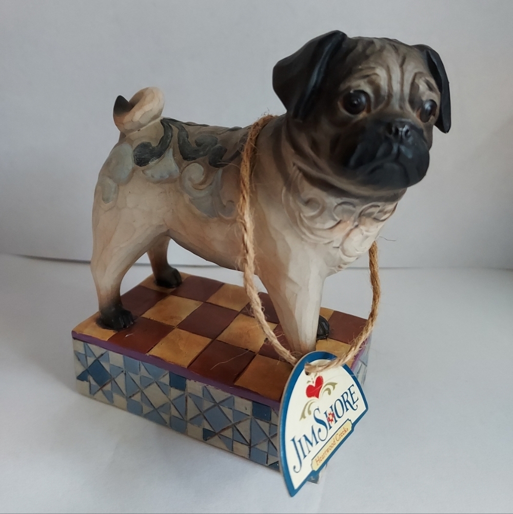 Jim Shore Heartwood Creek Pug Dog Decorative Collectible Figurine